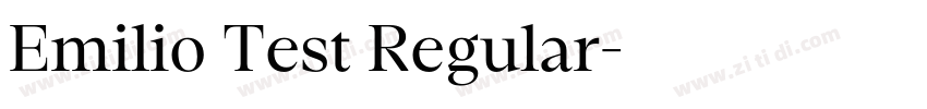 Emilio Test Regular字体转换